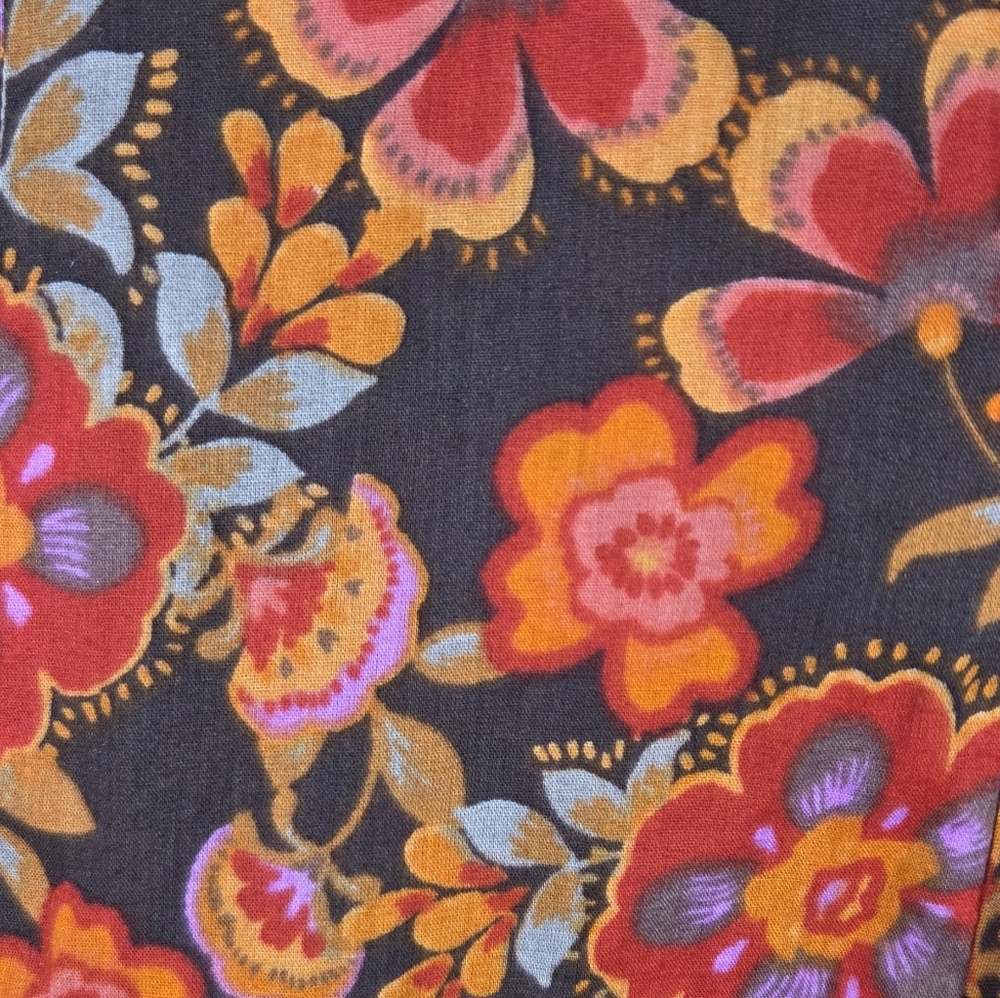 Anthropologie Sundry Boho Tunic Dress Colorful Floral Puff Dolman Sleeves XS / 0 - Picture 8 of 13